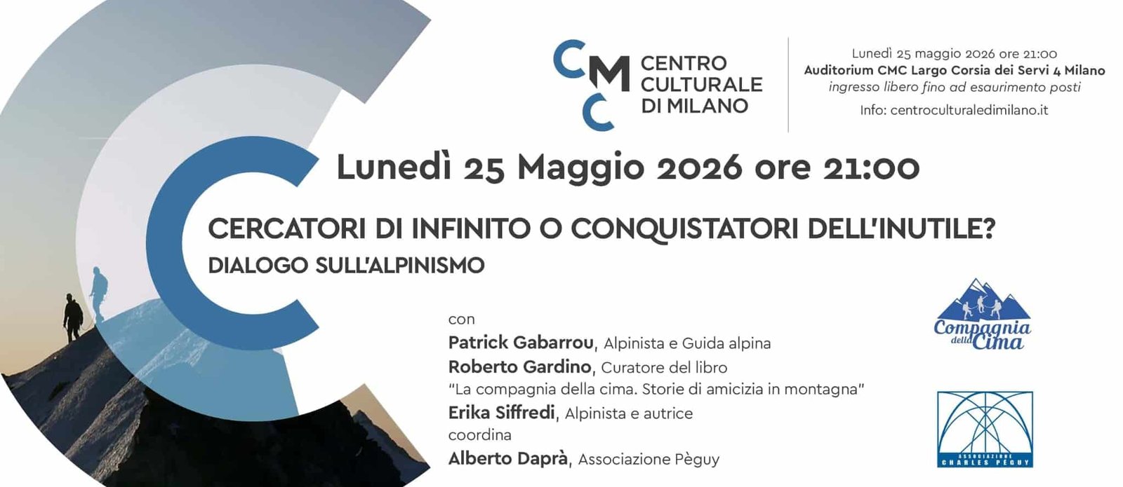 Featured image for “Milano: Cercatori di infinito o conquistatori dell’inutile? Dialogo sull’alpinismo”