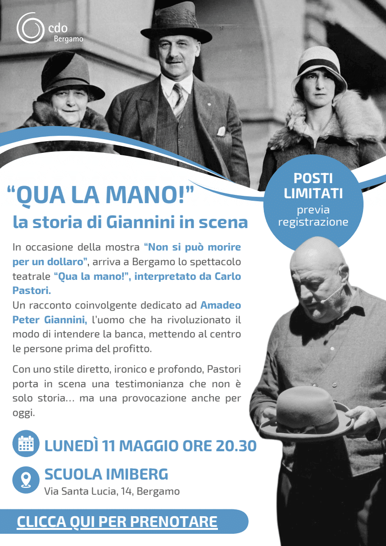 Featured image for “Bergamo: “Qua la mano!”. La storia di Giannini in scena”