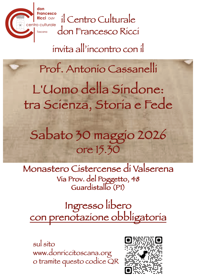 Featured image for “Guardistallo (PI): L’Uomo della Sindone: tra Scienza, Storia e Fede”