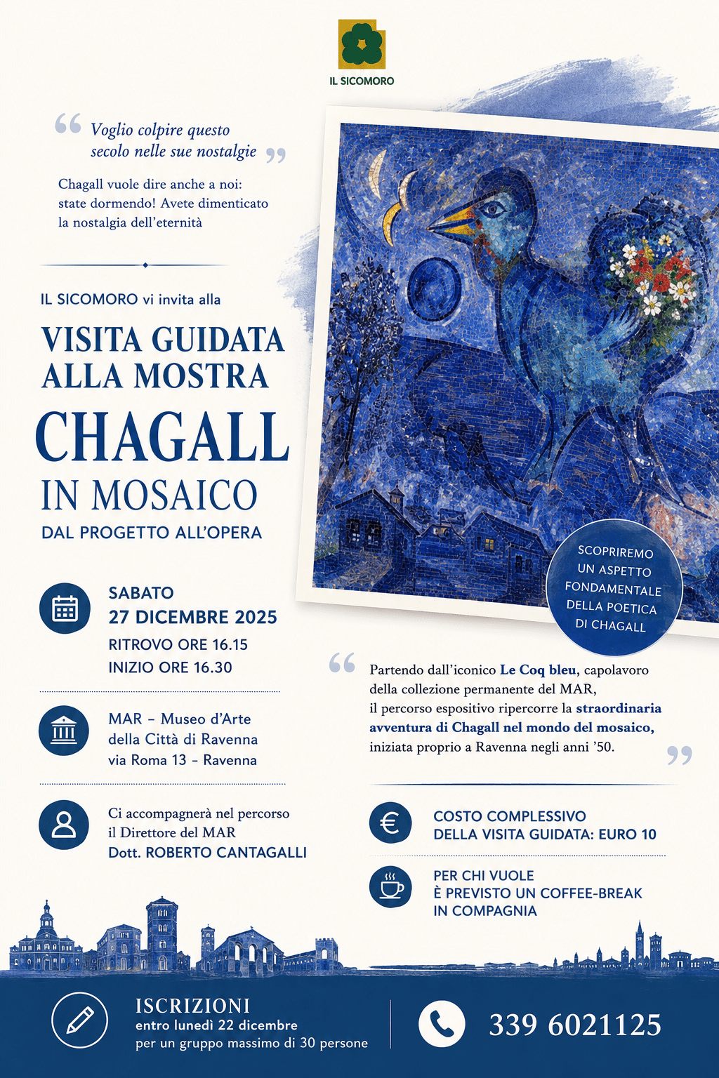 Featured image for “Ravenna: “Voglio colpire questo secolo nelle sue nostalgie”. Chagall vuole dire anche a noi”