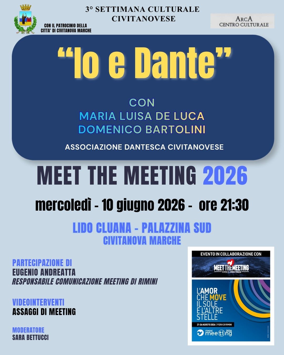 Featured image for “Civitanova Marche: Io e Dante, Meet the Meeting 2026”