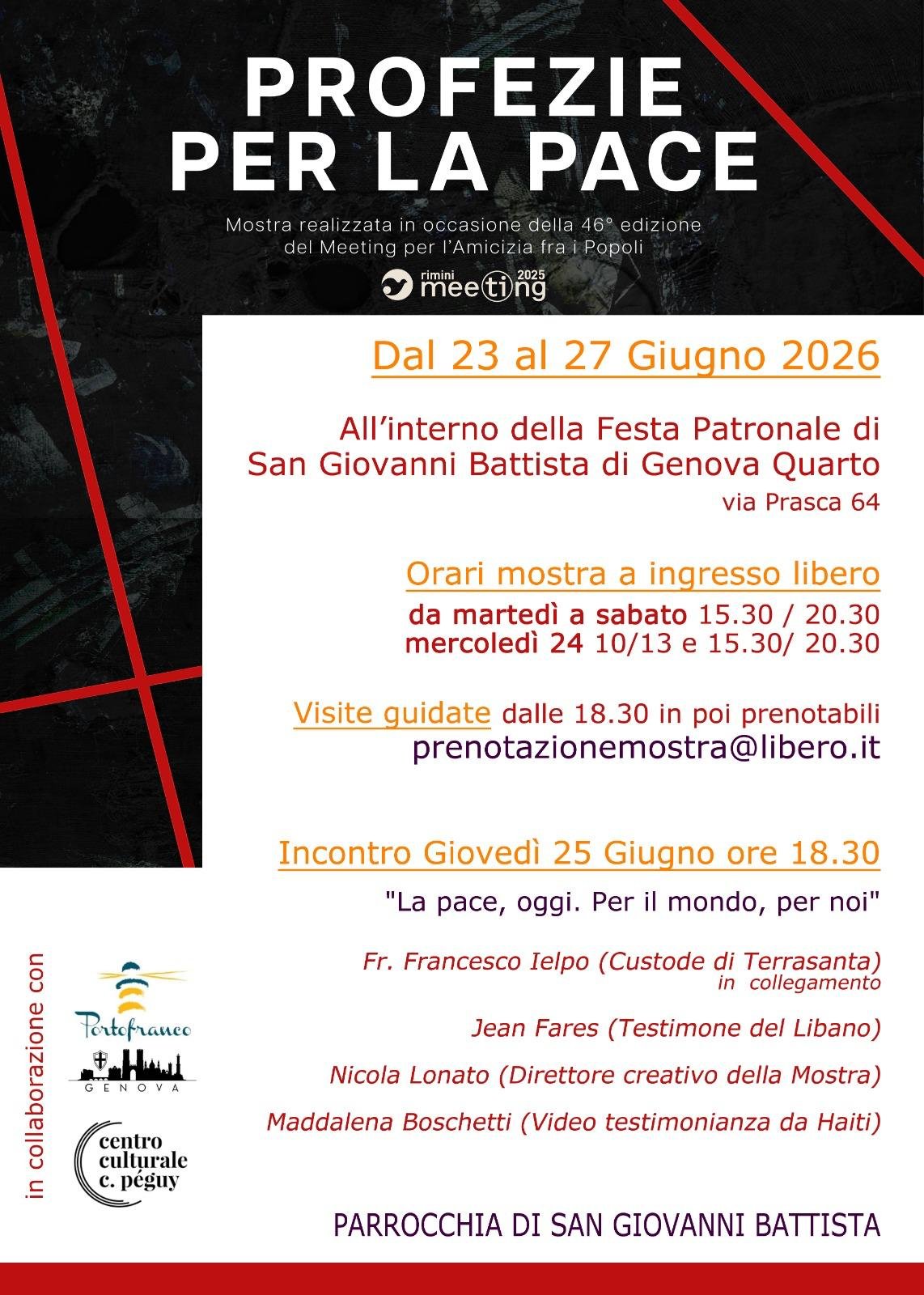 Featured image for “Genova: La pace oggi. Per il mondo e per noi. Mostra #meeting25”