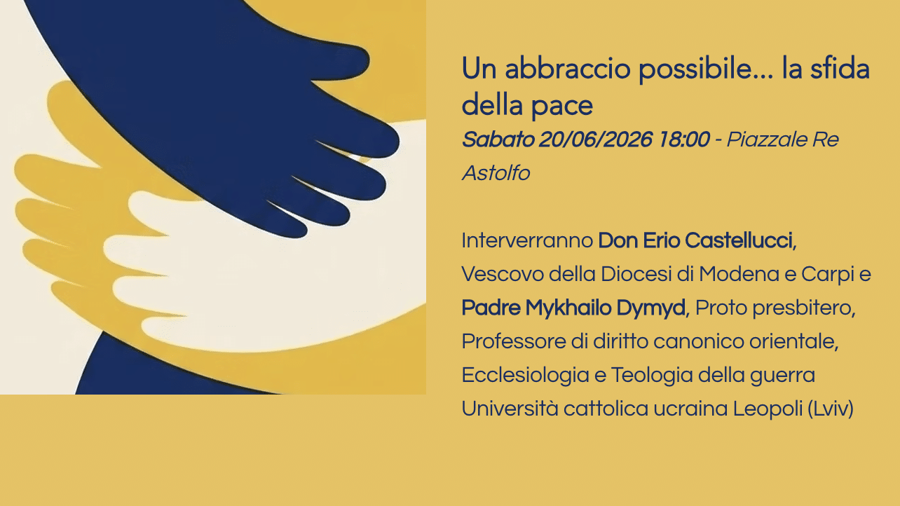 Featured image for “Carpi (MO): Un abbraccio possibile… la sfida della pace”