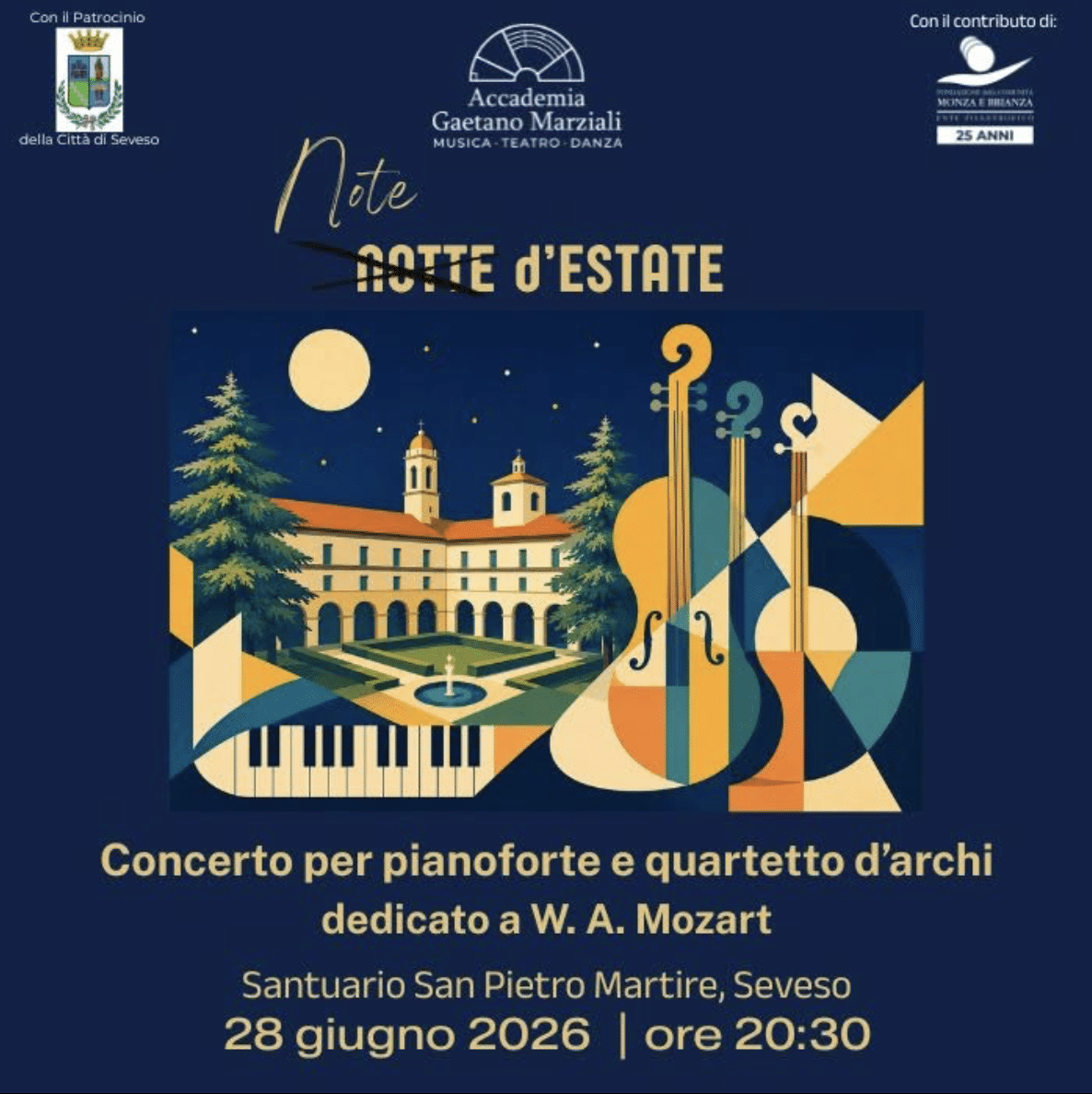Featured image for “Seveso (MB): “Note d’estate”. W.A. Mozart – Concerti per pianoforte e orchestra”