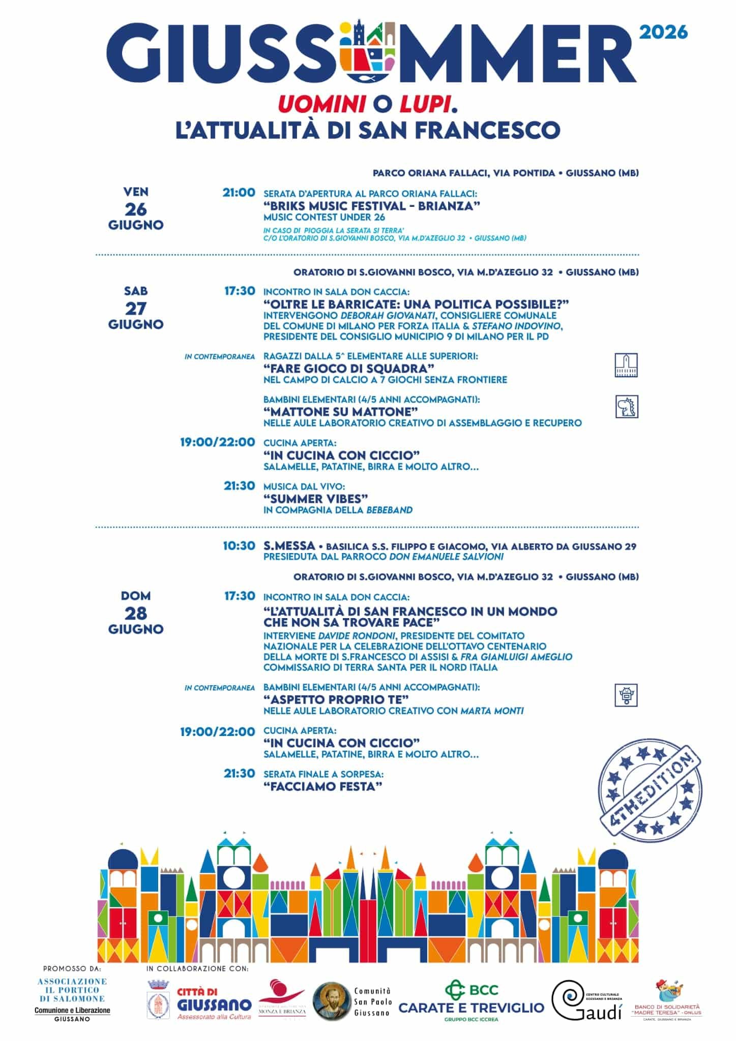 Featured image for “Giussano (MB): Oltre le barricate, una politica possibile? GIUSSUMMER 2026”