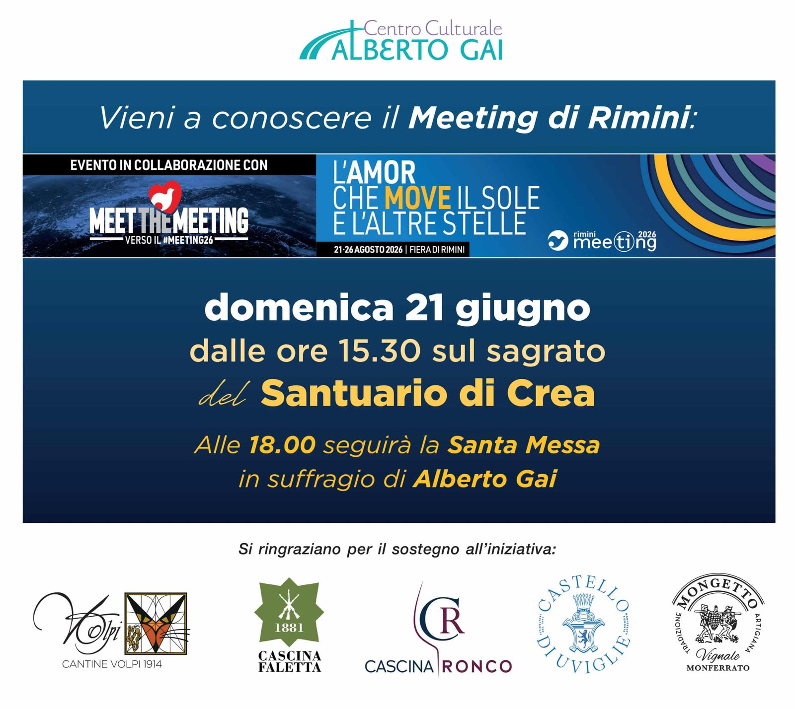 Featured image for “Casale Monferrato (AL): Vieni a conoscere il Meeting di Rimini. Meet the Meeting”
