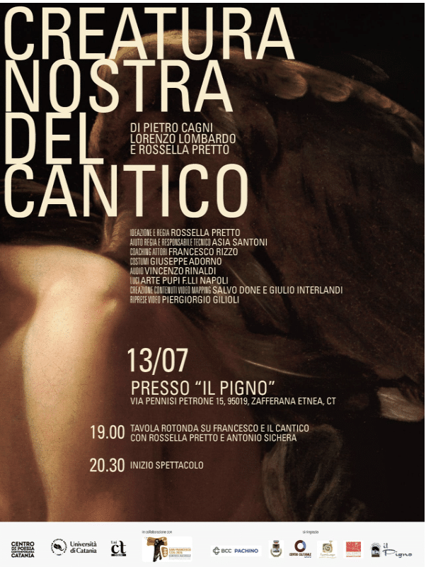 Featured image for “Catania: Creatura nostra del Cantico. Spettacolo teatrale”