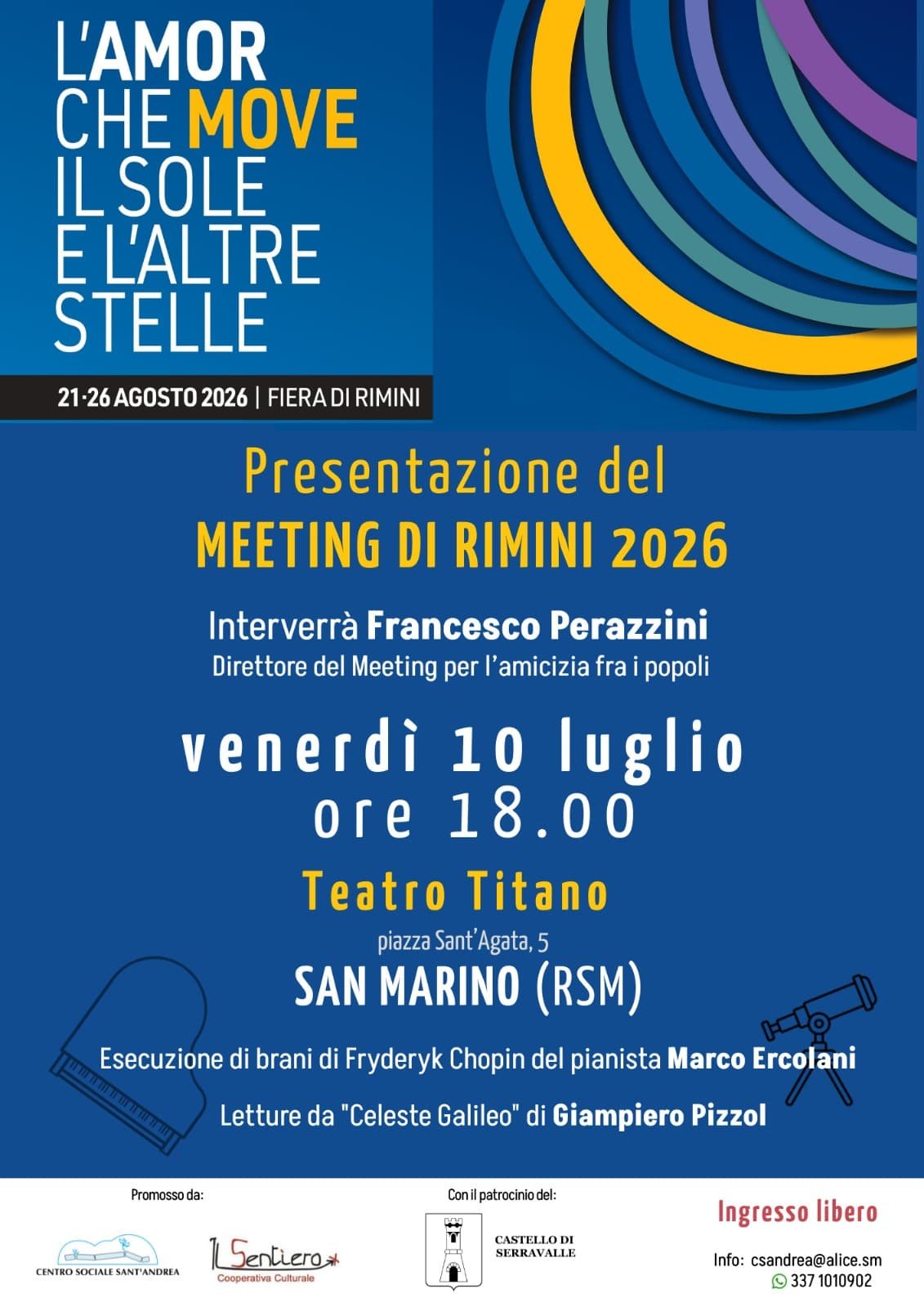 Featured image for “San Marino: L’amore che move il sole e le altre stelle…Meeting 2026”