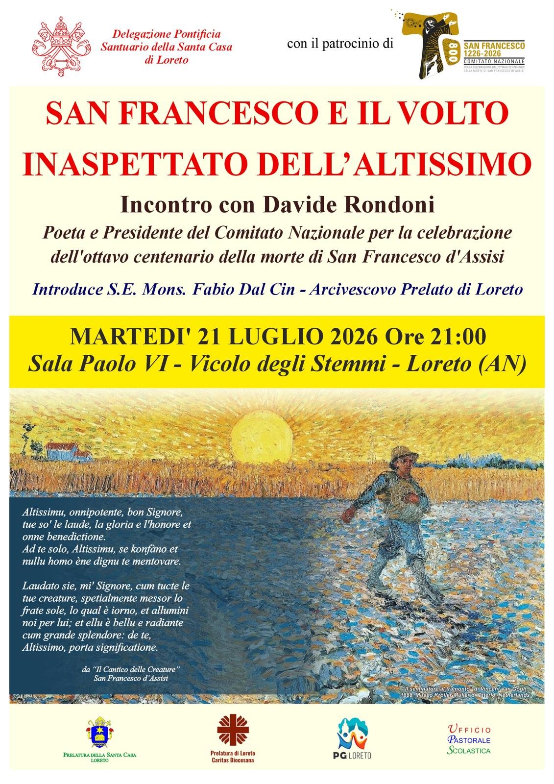 Featured image for “Loreto: San Francesco e il volto inaspettato dell’altissimo”