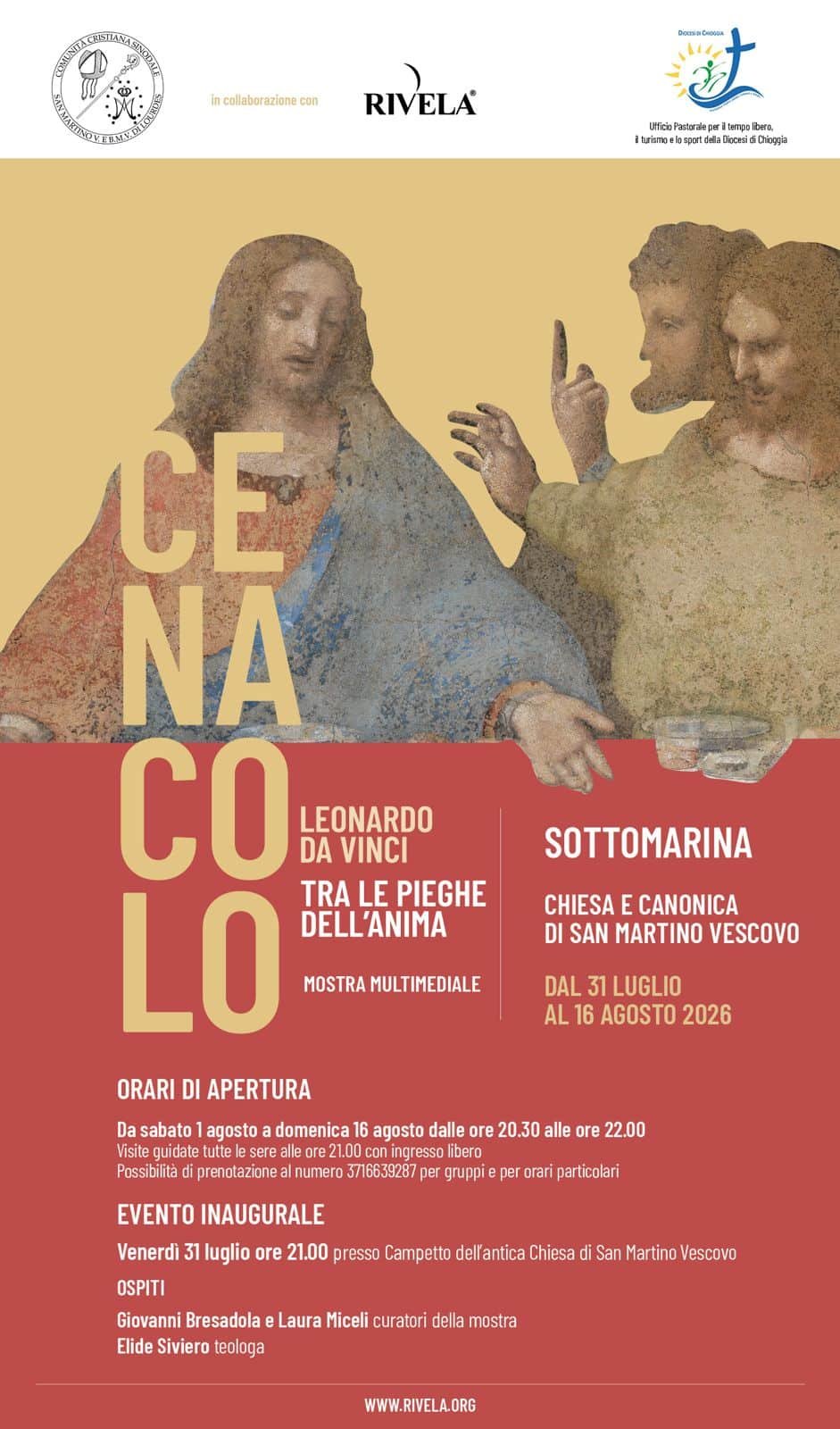Featured image for “Chioggia: Cenacolo. Leonardo Da Vinci. Tra le pieghe dell’anima”