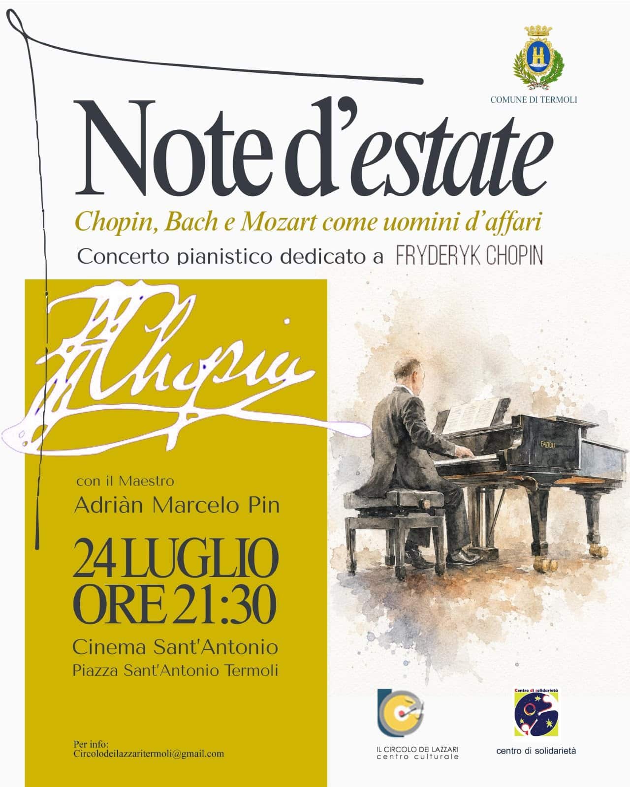 Featured image for “Termoli: Note d’estate. Chopin, Bach e Mozart come uomini d’affari”