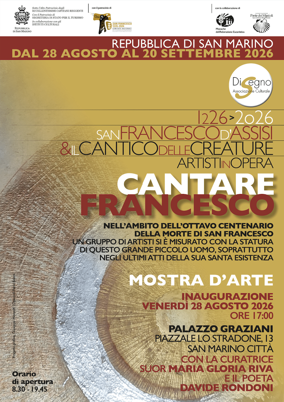 Featured image for “San Marino: Cantare Francesco. Artisti in opera”