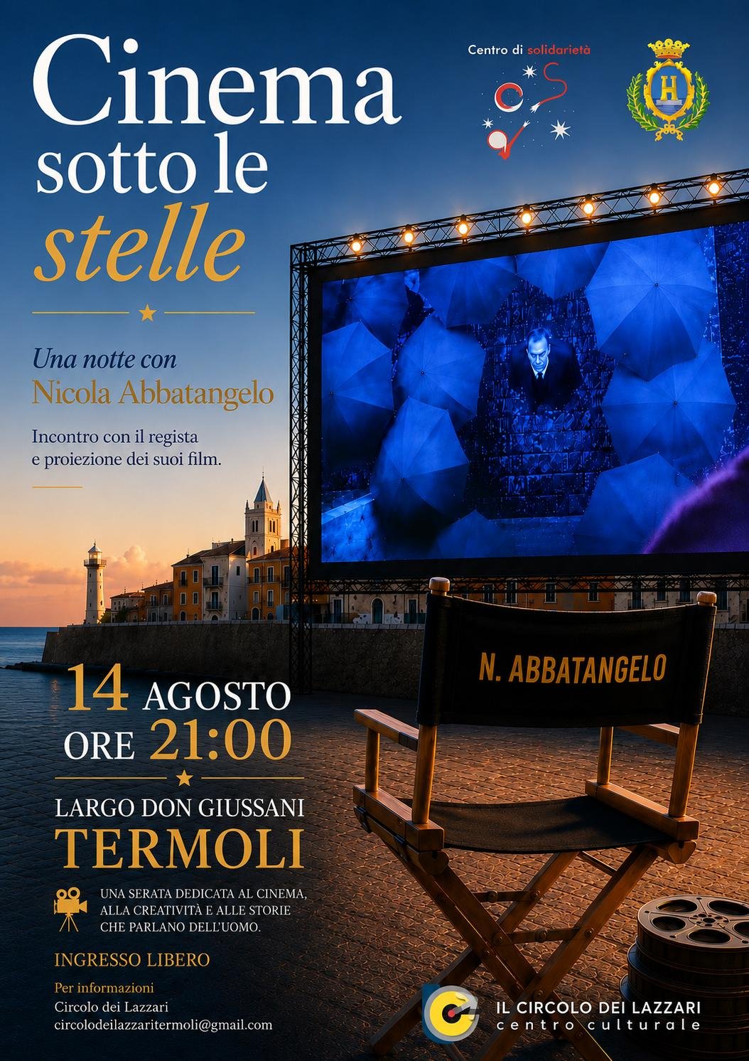 Featured image for “Termoli: Cinema sotto le stelle. Una notte con Nicola Abbatangelo”