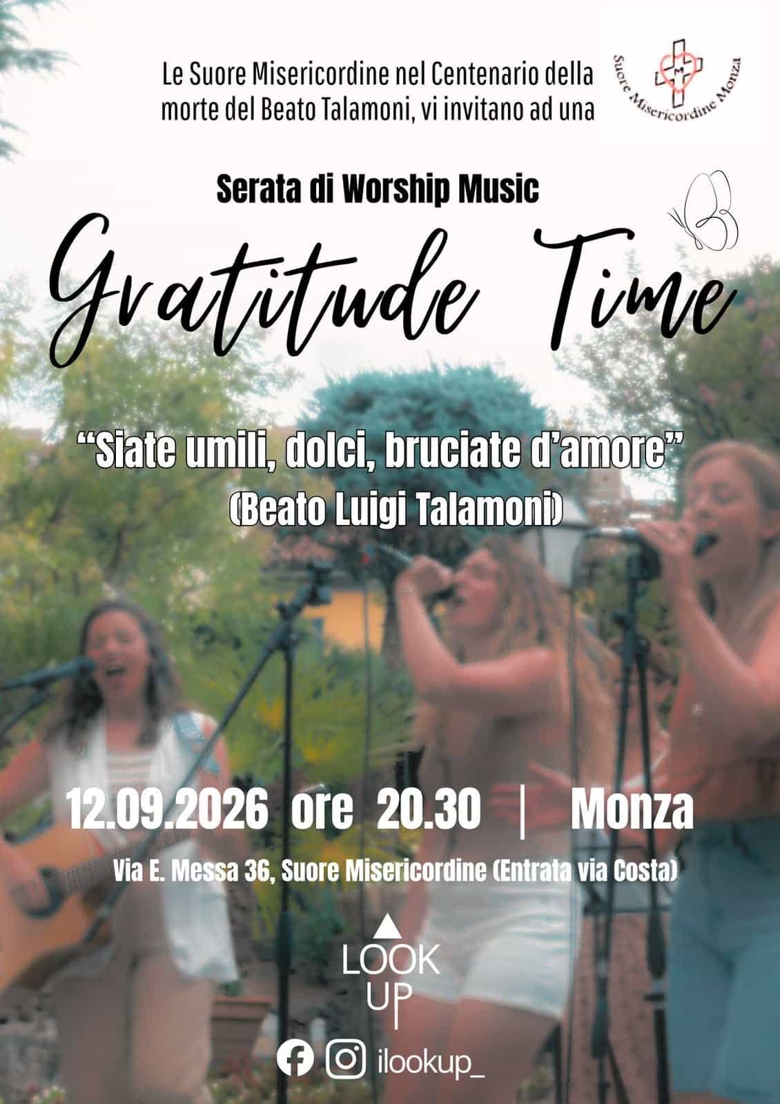 Featured image for “Monza: Worship Music “Gratitude Time”, gruppo musicale Look Up”