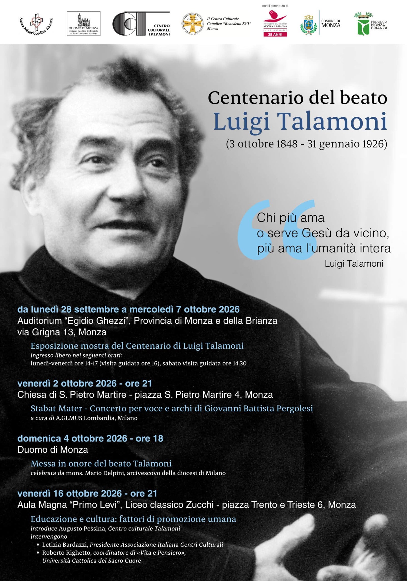 Featured image for “Monza: Esposizione mostra del Centenario di Luigi Talamoni”