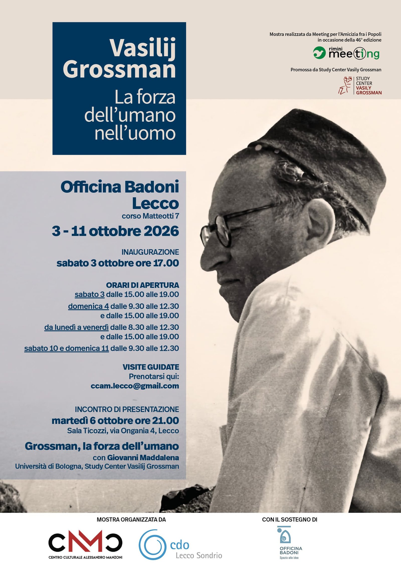 Featured image for “Lecco: Vasilij Grossman. La forza dell’umano nell’uomo. Mostra #meeting25”