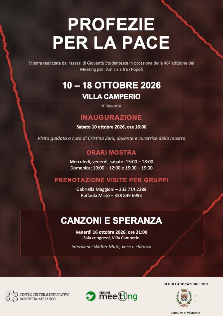 Featured image for “Villasanta (MB): Profezie per la pace. Mostra #meeting25”