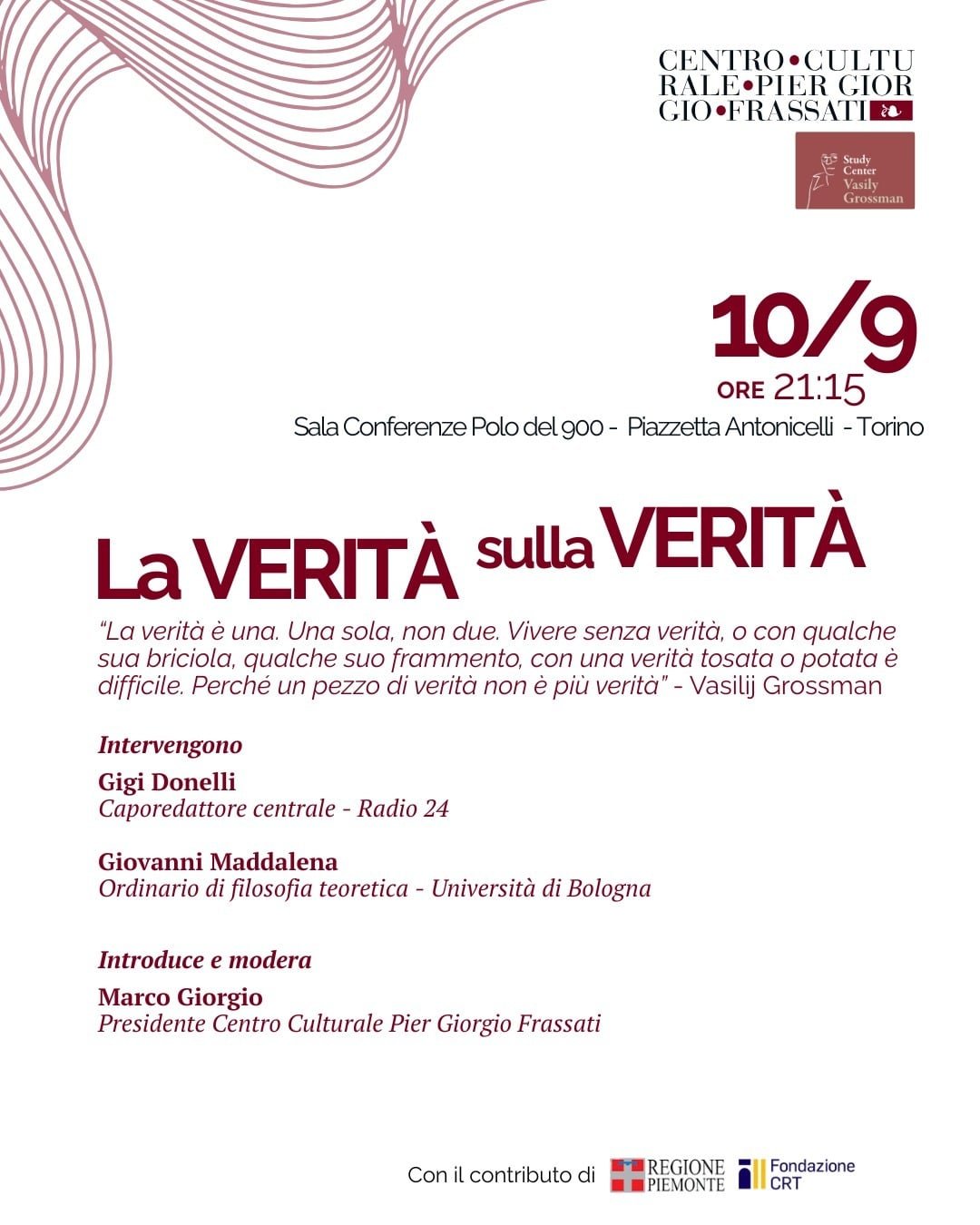 Featured image for “Torino: La Verità sulla Verità. “La verità è una. Una sola, non due…””