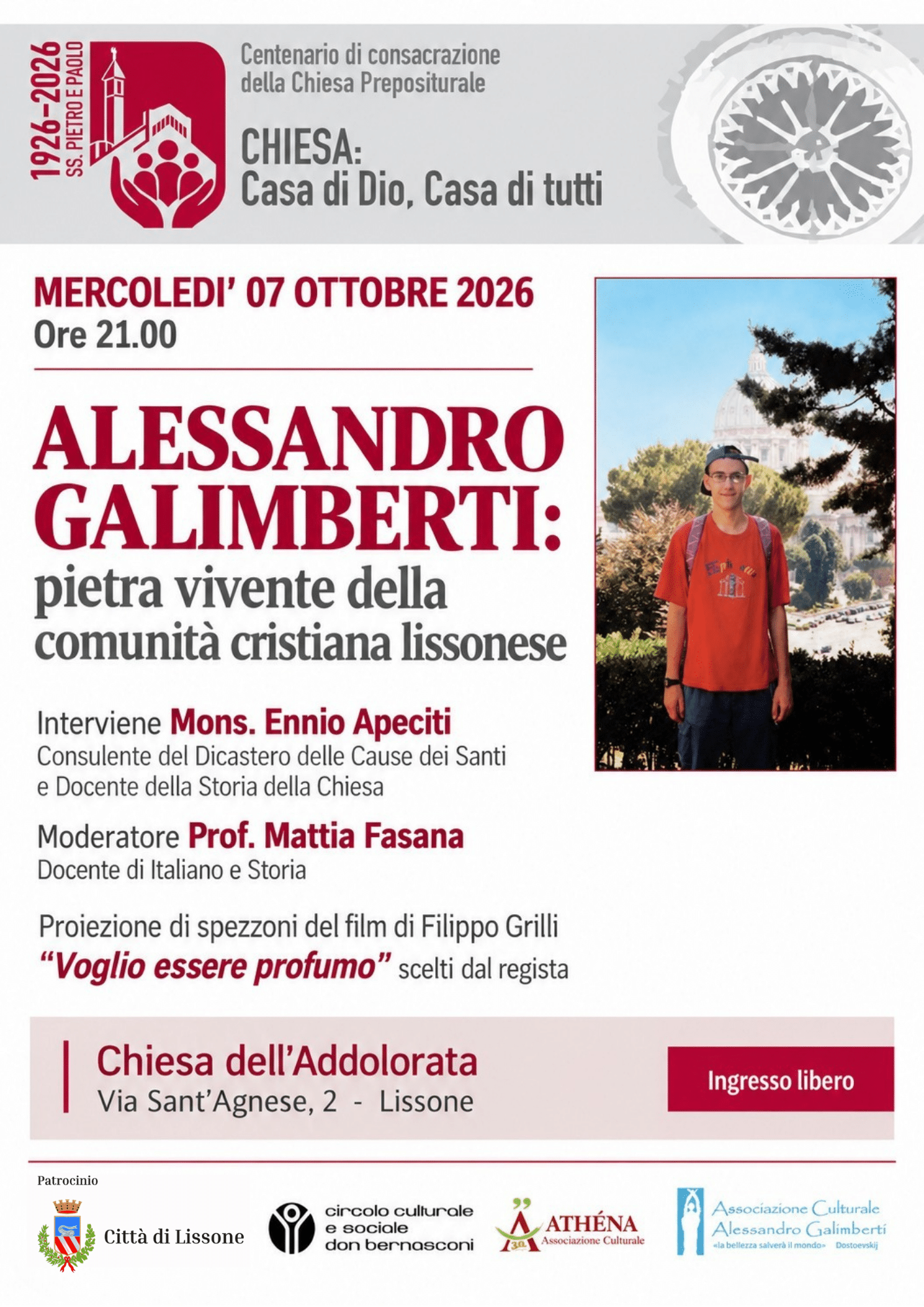 Featured image for “Lissone (MB): Alessandro Galimberti, pietra vivente della comunità”