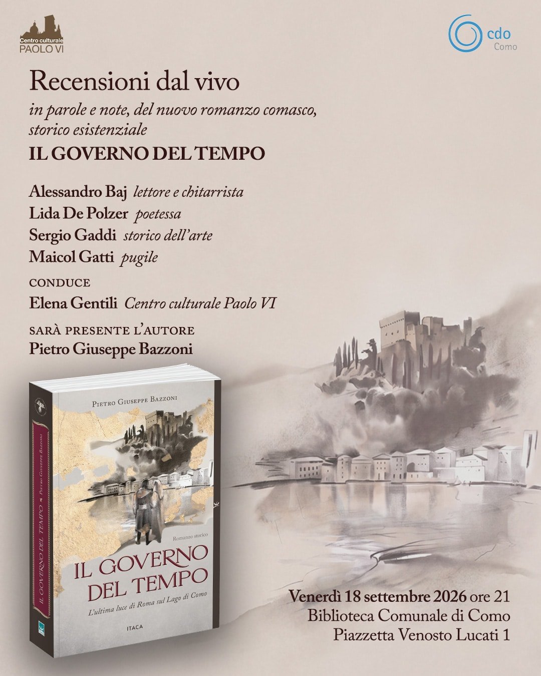 Featured image for “Como: Recensioni dal vivo. Presentazione de “Il governo del tempo””