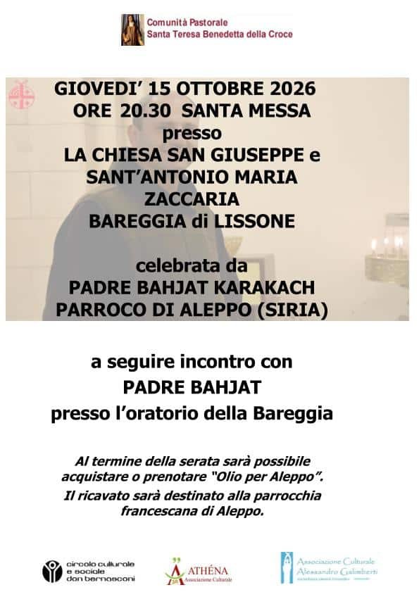 Featured image for “Lissone (MB): Incontro con PADRE BAHJAT parroco di Aleppo”
