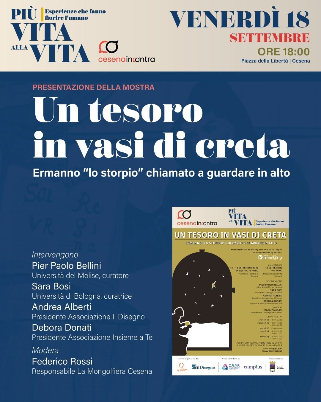 Featured image for “Cesena: Un tesoro in vasi di Creta. Ermanno “lo storpio”chiamato a guardare in alto”