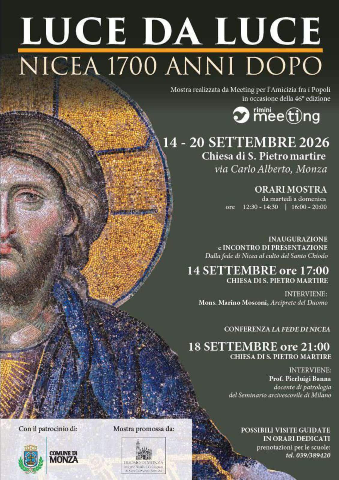 Featured image for “Monza: Luce da Luce. Nicea 1700 anni dopo”