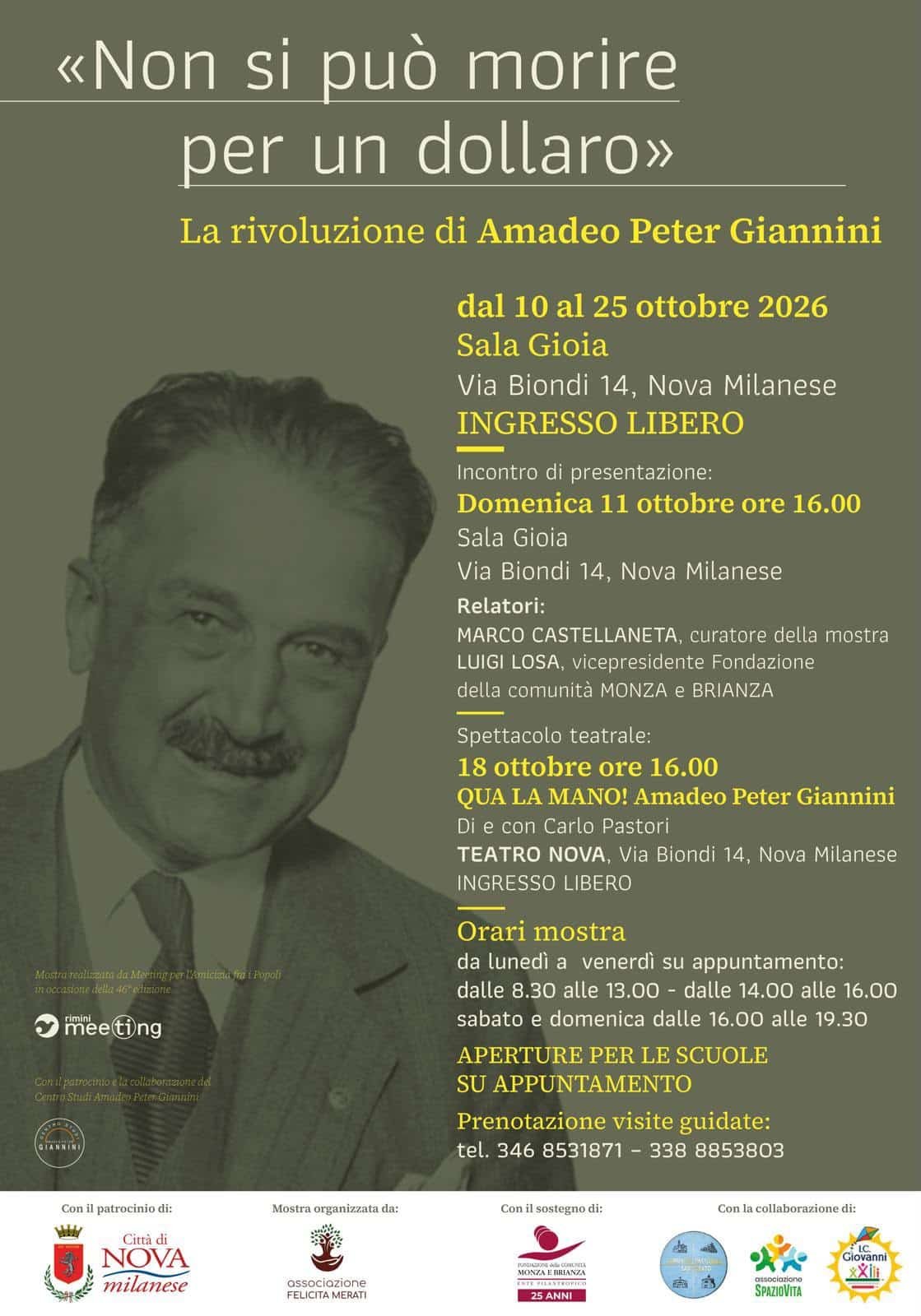 Featured image for “Nova Milanese: Non si può morire per un dollaro. La rivoluzione di Amadeo Peter Giannini”