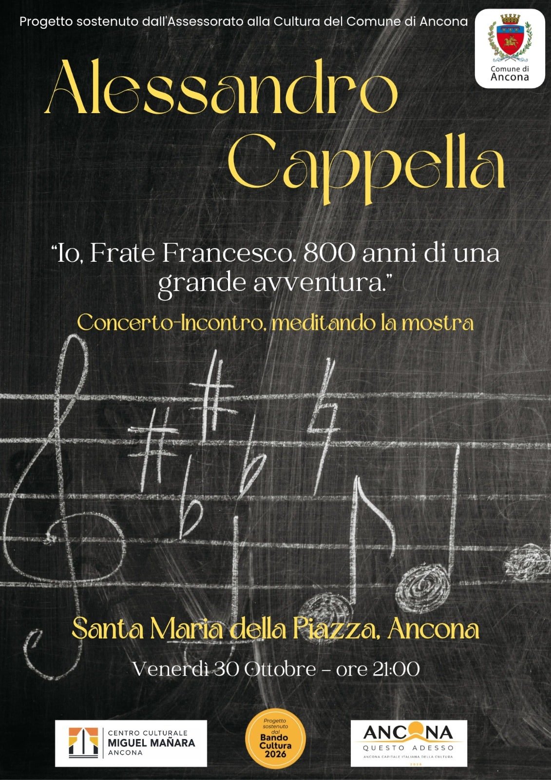 Featured image for “Ancona: Io, Frate Francesco. 800 anni di una grande avventura. Concerto-Incontro”