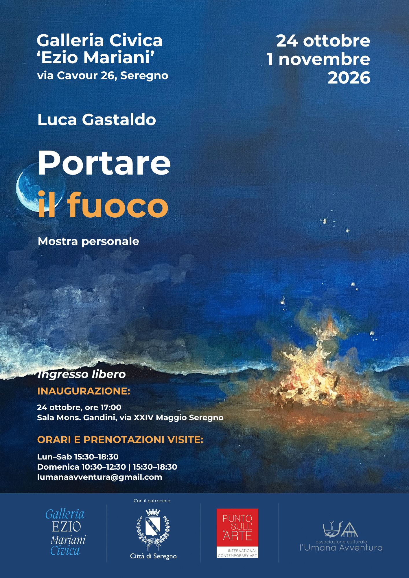 Featured image for “Seregno (MB): Portare il fuoco. Mostra personale di Luca Gastaldo”