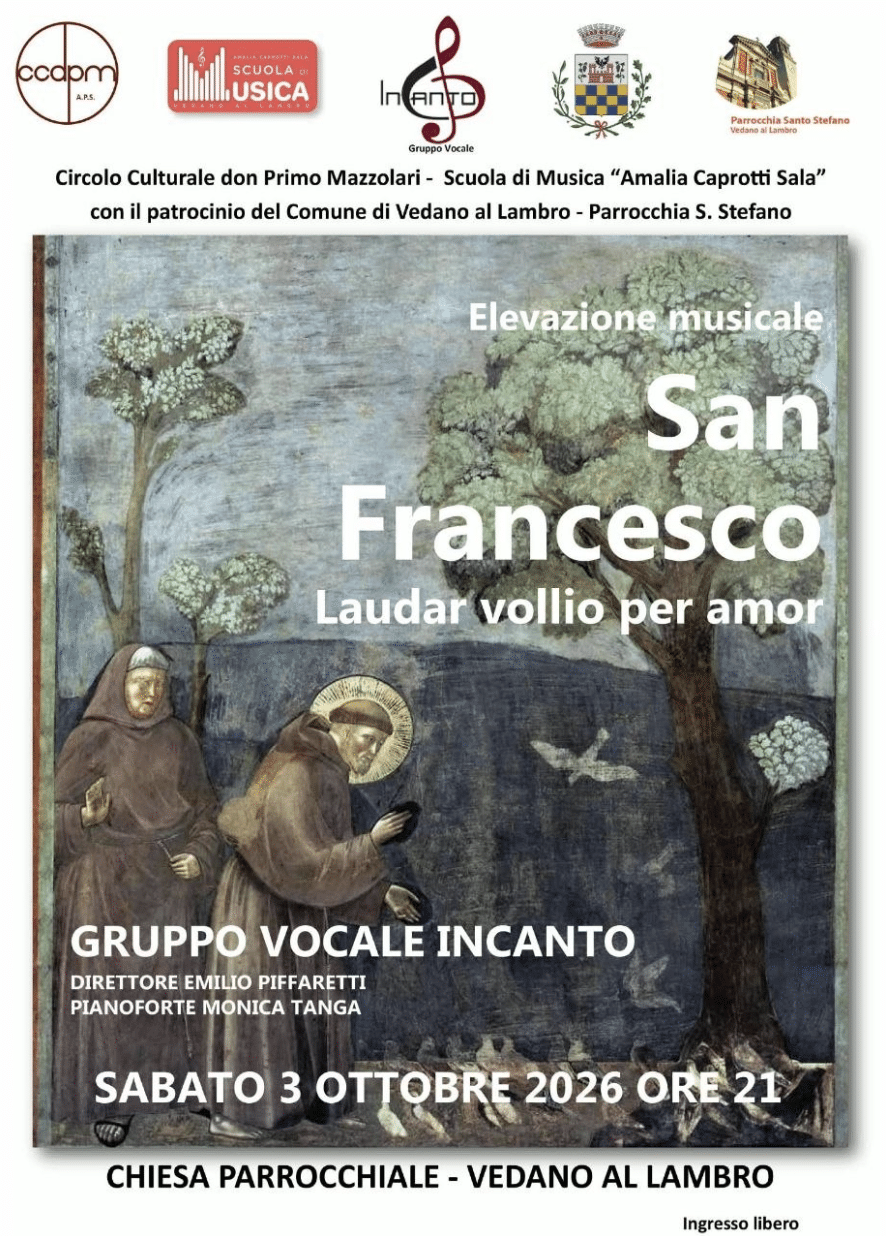 Featured image for “Vedano al Lambro (MB): San Francesco. Laudar vollio per amor”
