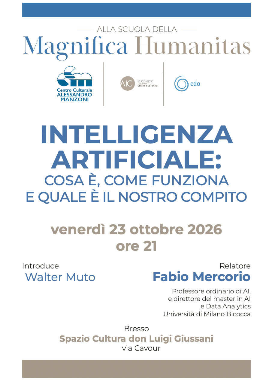 Featured image for “Bresso (MI): Intelligenza artificiale. Cos’è, come funzione e quale è il nostro compito”