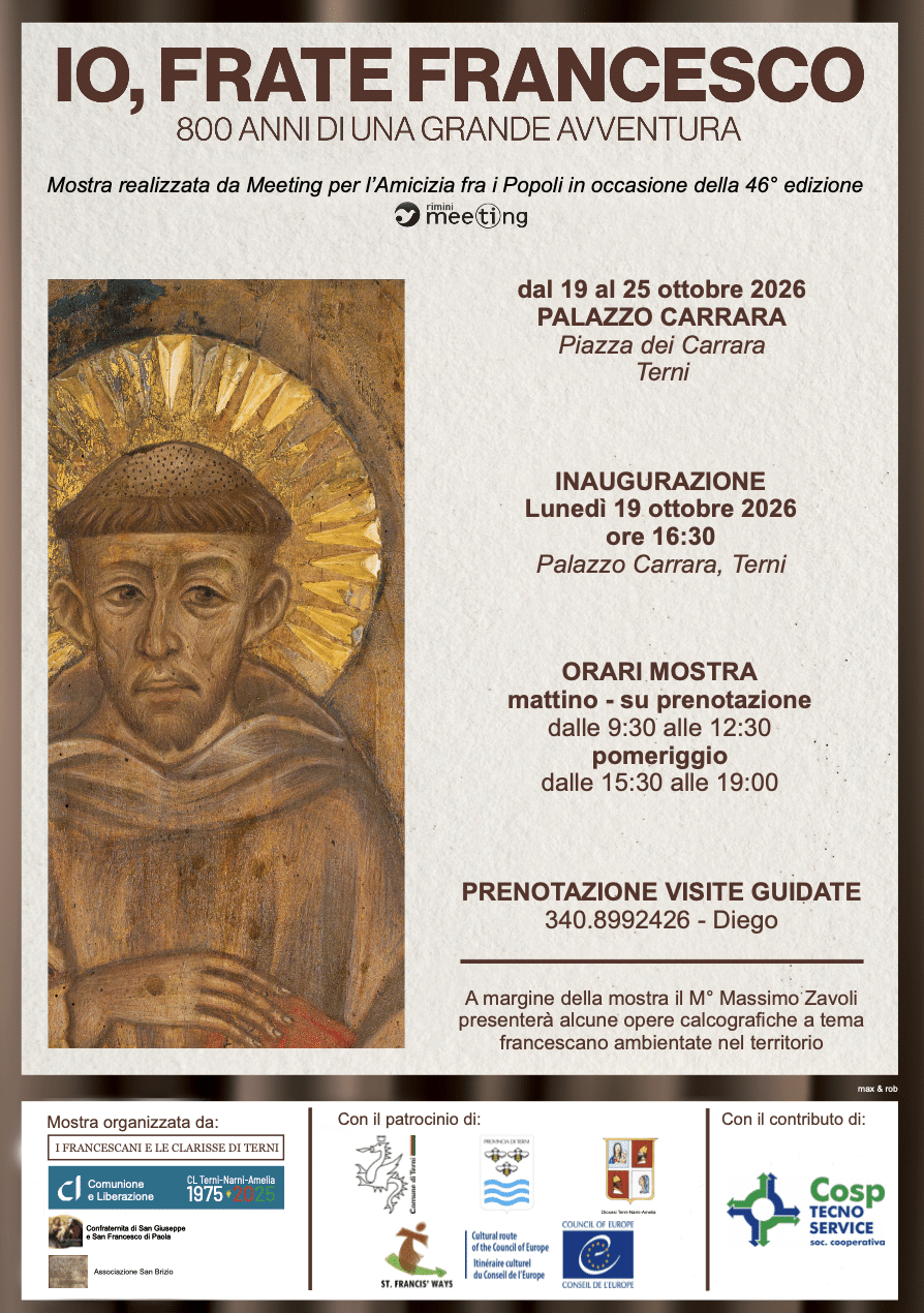 Featured image for “Terni: Io, Frate Francesco. 800 anni di una grande avventura”