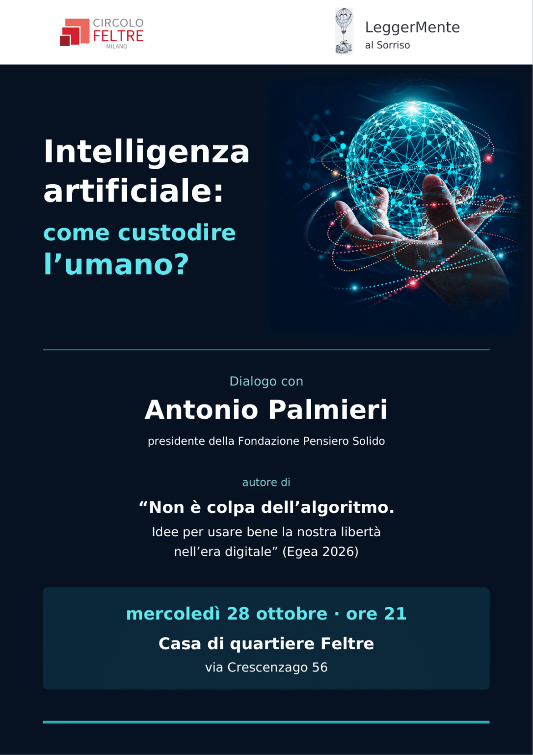 Featured image for “Milano: Intelligenza artificiale, come custodire l’umano?”